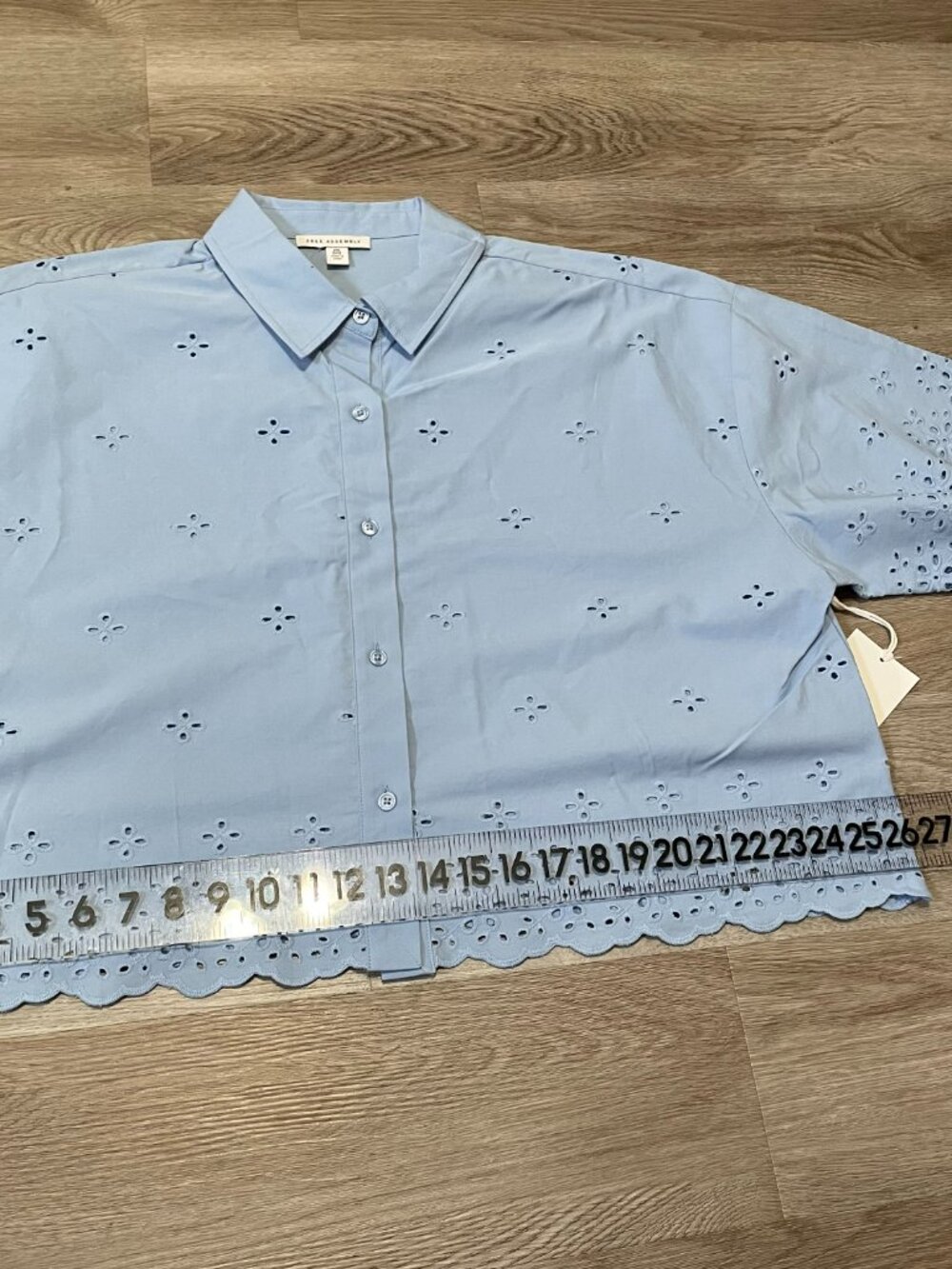 Cotton Eyelet Shirt - Picture 3 of 16